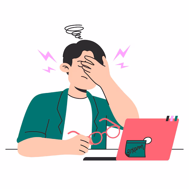 Ilustración sobre fatiga visual por uso de pantallas